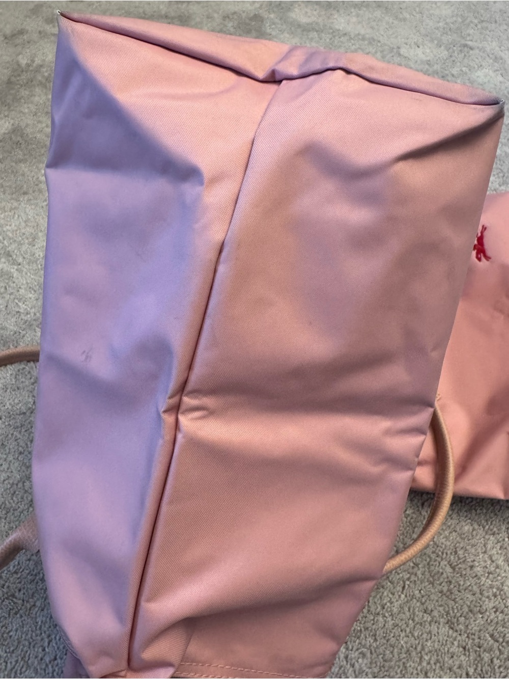 Longchamp Le Pliage Large Pink Long Handle Tote Bag - Picture 4 of 5